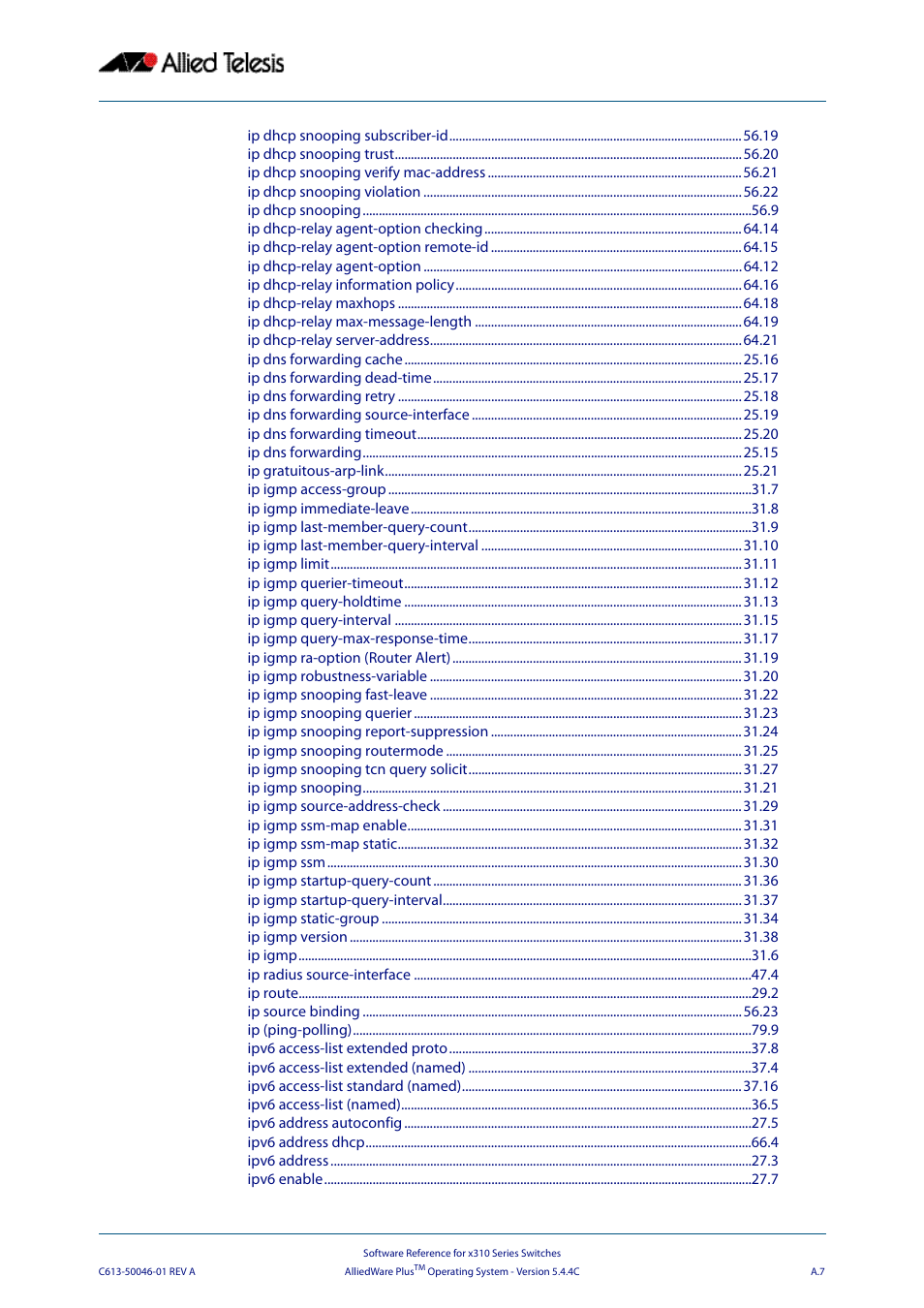 Allied Telesis AlliedWare Plus Operating System Version 5.4.4C (x310-26FT,x310-26FP,x310-50FT,x310-50FP) User Manual | Page 2177 / 2220