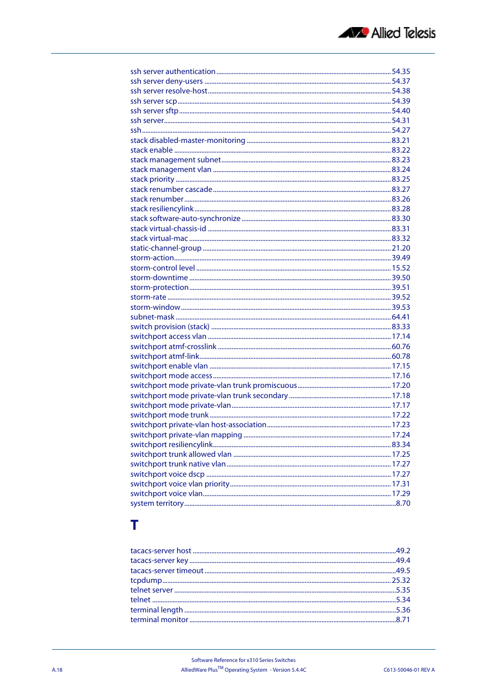Allied Telesis AlliedWare Plus Operating System Version 5.4.4C (x310-26FT,x310-26FP,x310-50FT,x310-50FP) User Manual | Page 2188 / 2220