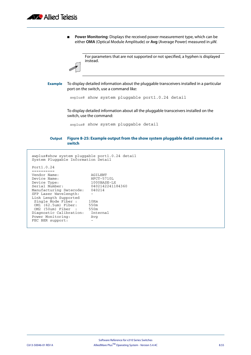Allied Telesis AlliedWare Plus Operating System Version 5.4.4C (x310-26FT,x310-26FP,x310-50FT,x310-50FP) User Manual | Page 255 / 2220