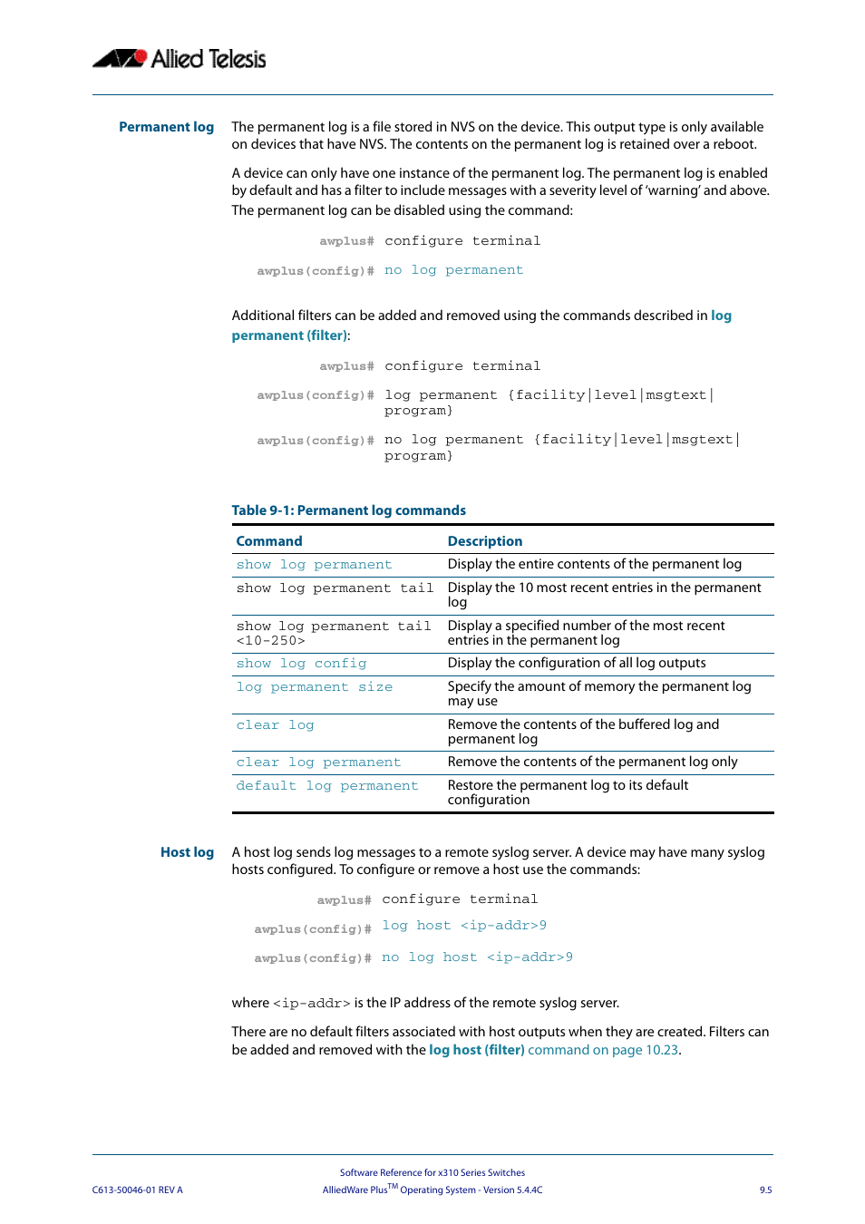 Allied Telesis AlliedWare Plus Operating System Version 5.4.4C (x310-26FT,x310-26FP,x310-50FT,x310-50FP) User Manual | Page 271 / 2220