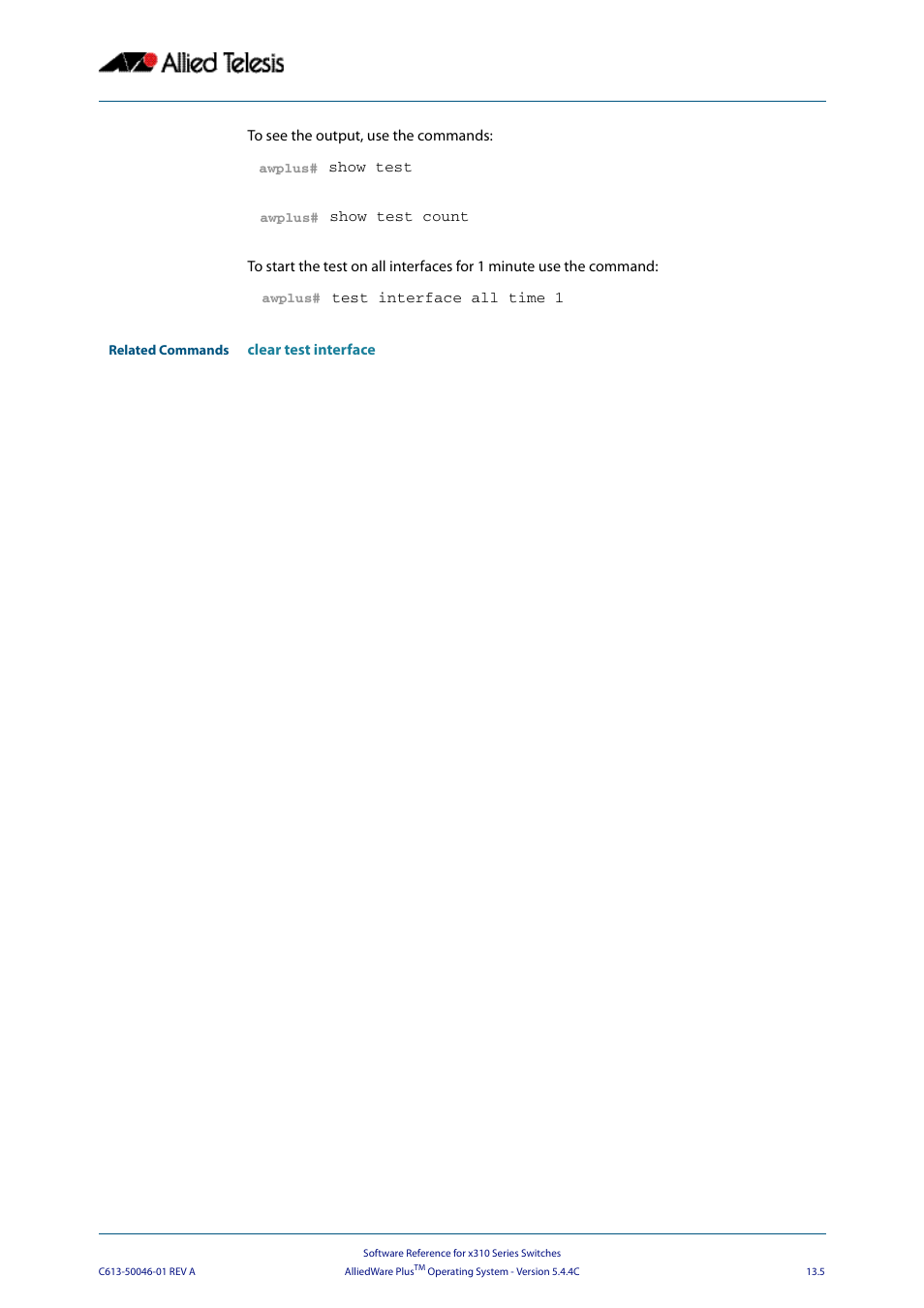 Allied Telesis AlliedWare Plus Operating System Version 5.4.4C (x310-26FT,x310-26FP,x310-50FT,x310-50FP) User Manual | Page 339 / 2220