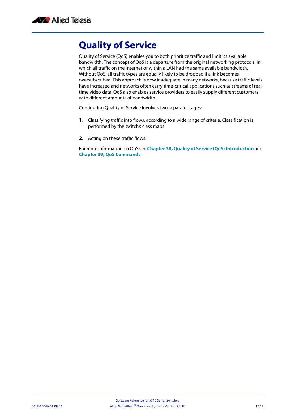 Quality of service | Allied Telesis AlliedWare Plus Operating System Version 5.4.4C (x310-26FT,x310-26FP,x310-50FT,x310-50FP) User Manual | Page 361 / 2220