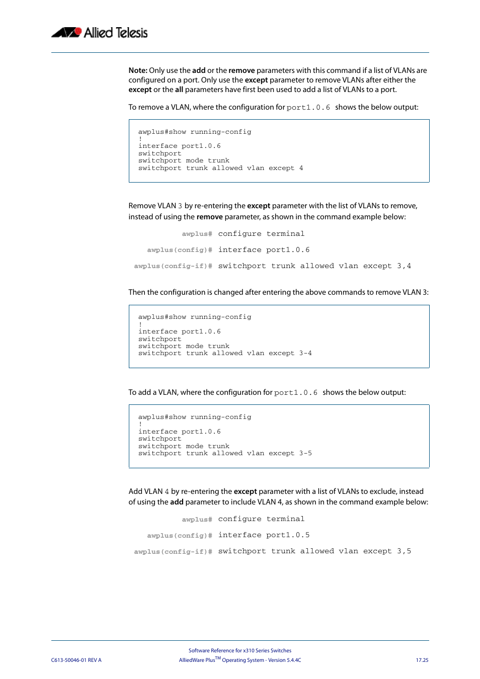 Allied Telesis AlliedWare Plus Operating System Version 5.4.4C (x310-26FT,x310-26FP,x310-50FT,x310-50FP) User Manual | Page 453 / 2220