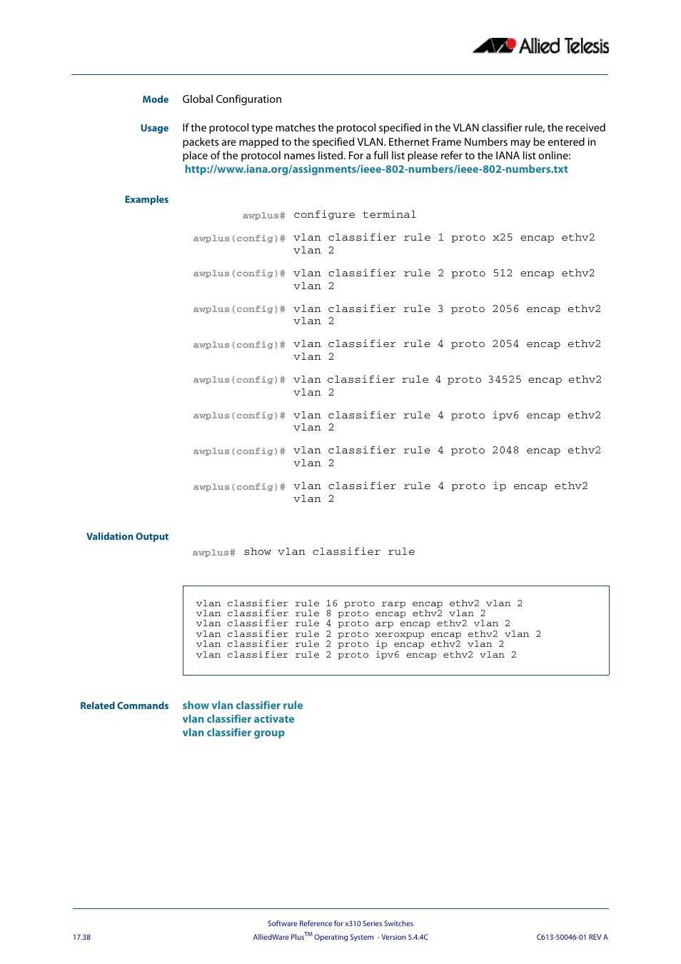 Allied Telesis AlliedWare Plus Operating System Version 5.4.4C (x310-26FT,x310-26FP,x310-50FT,x310-50FP) User Manual | Page 466 / 2220