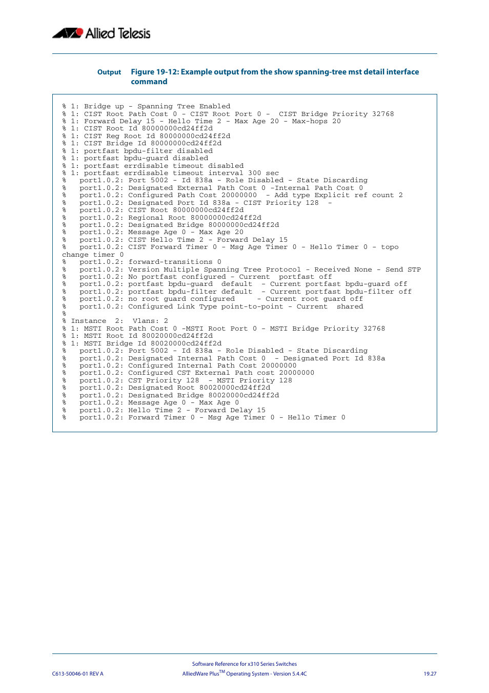 Allied Telesis AlliedWare Plus Operating System Version 5.4.4C (x310-26FT,x310-26FP,x310-50FT,x310-50FP) User Manual | Page 517 / 2220