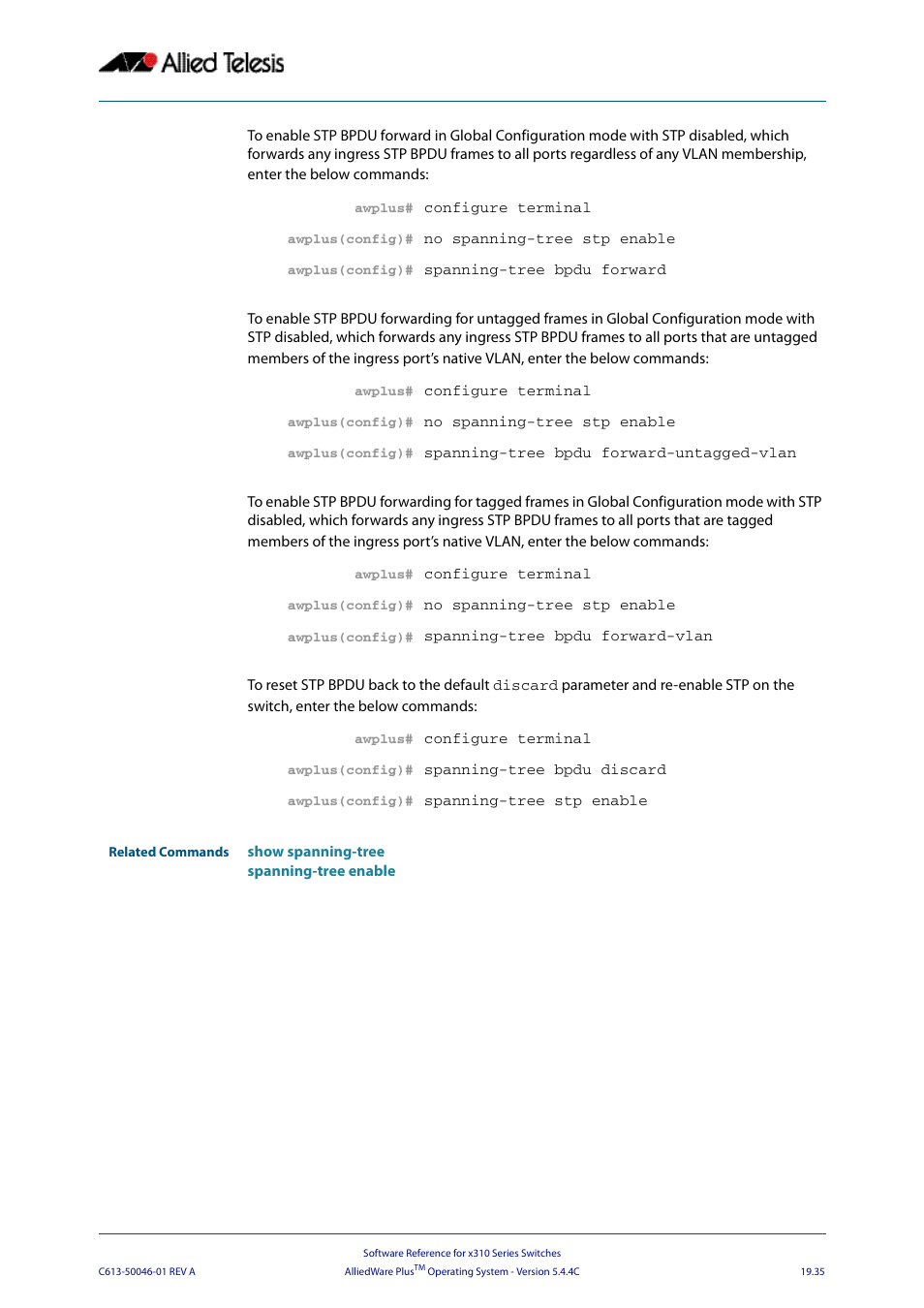 Allied Telesis AlliedWare Plus Operating System Version 5.4.4C (x310-26FT,x310-26FP,x310-50FT,x310-50FP) User Manual | Page 525 / 2220