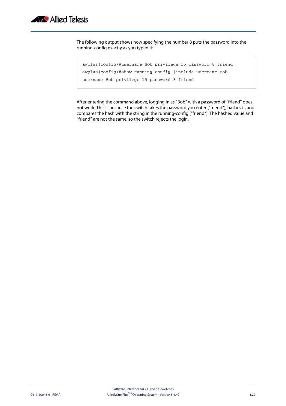 Allied Telesis AlliedWare Plus Operating System Version 5.4.4C (x310-26FT,x310-26FP,x310-50FT,x310-50FP) User Manual | Page 53 / 2220