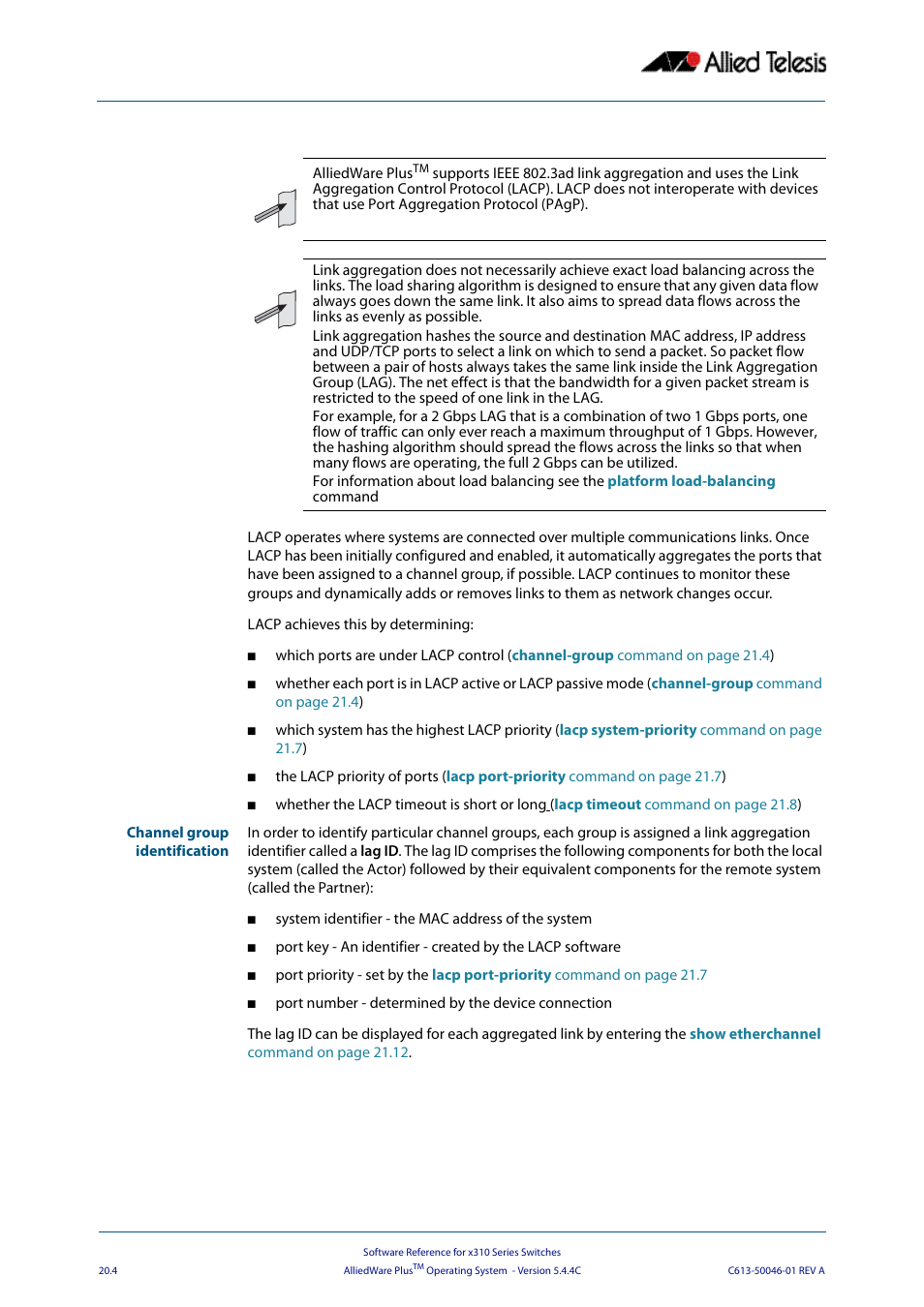 Allied Telesis AlliedWare Plus Operating System Version 5.4.4C (x310-26FT,x310-26FP,x310-50FT,x310-50FP) User Manual | Page 560 / 2220