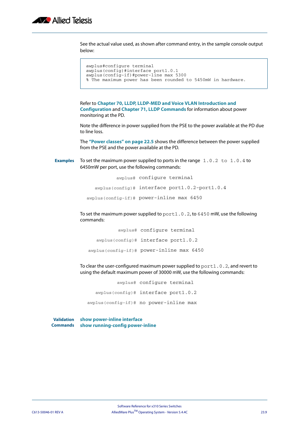 Allied Telesis AlliedWare Plus Operating System Version 5.4.4C (x310-26FT,x310-26FP,x310-50FT,x310-50FP) User Manual | Page 607 / 2220