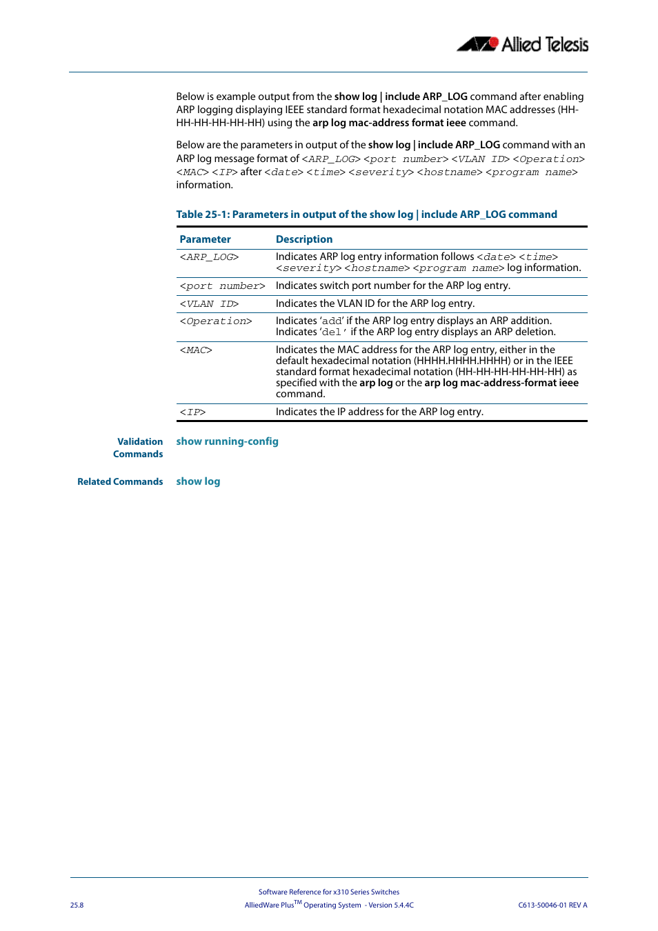 Allied Telesis AlliedWare Plus Operating System Version 5.4.4C (x310-26FT,x310-26FP,x310-50FT,x310-50FP) User Manual | Page 642 / 2220