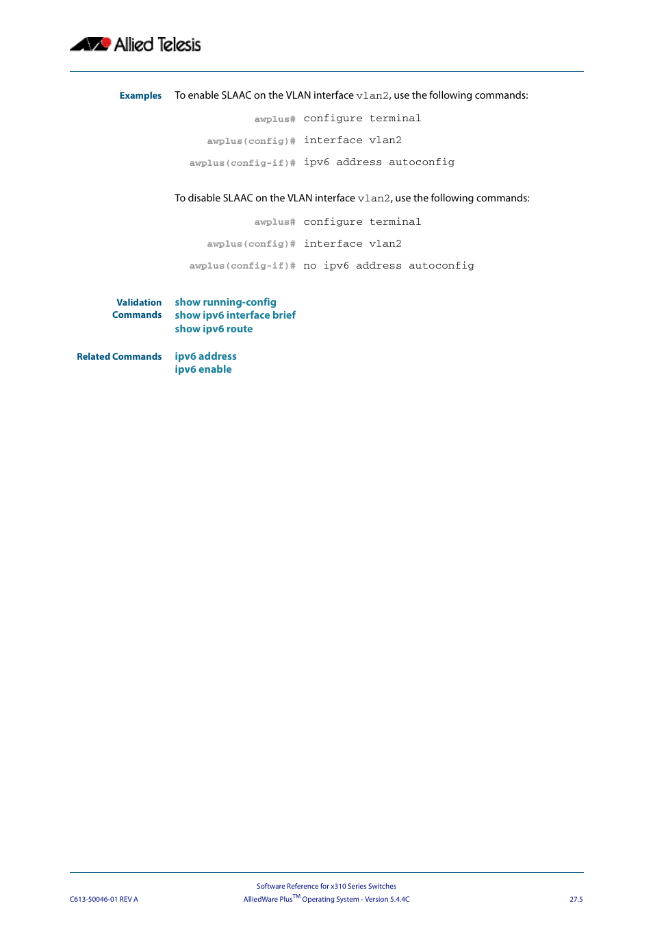 Allied Telesis AlliedWare Plus Operating System Version 5.4.4C (x310-26FT,x310-26FP,x310-50FT,x310-50FP) User Manual | Page 683 / 2220