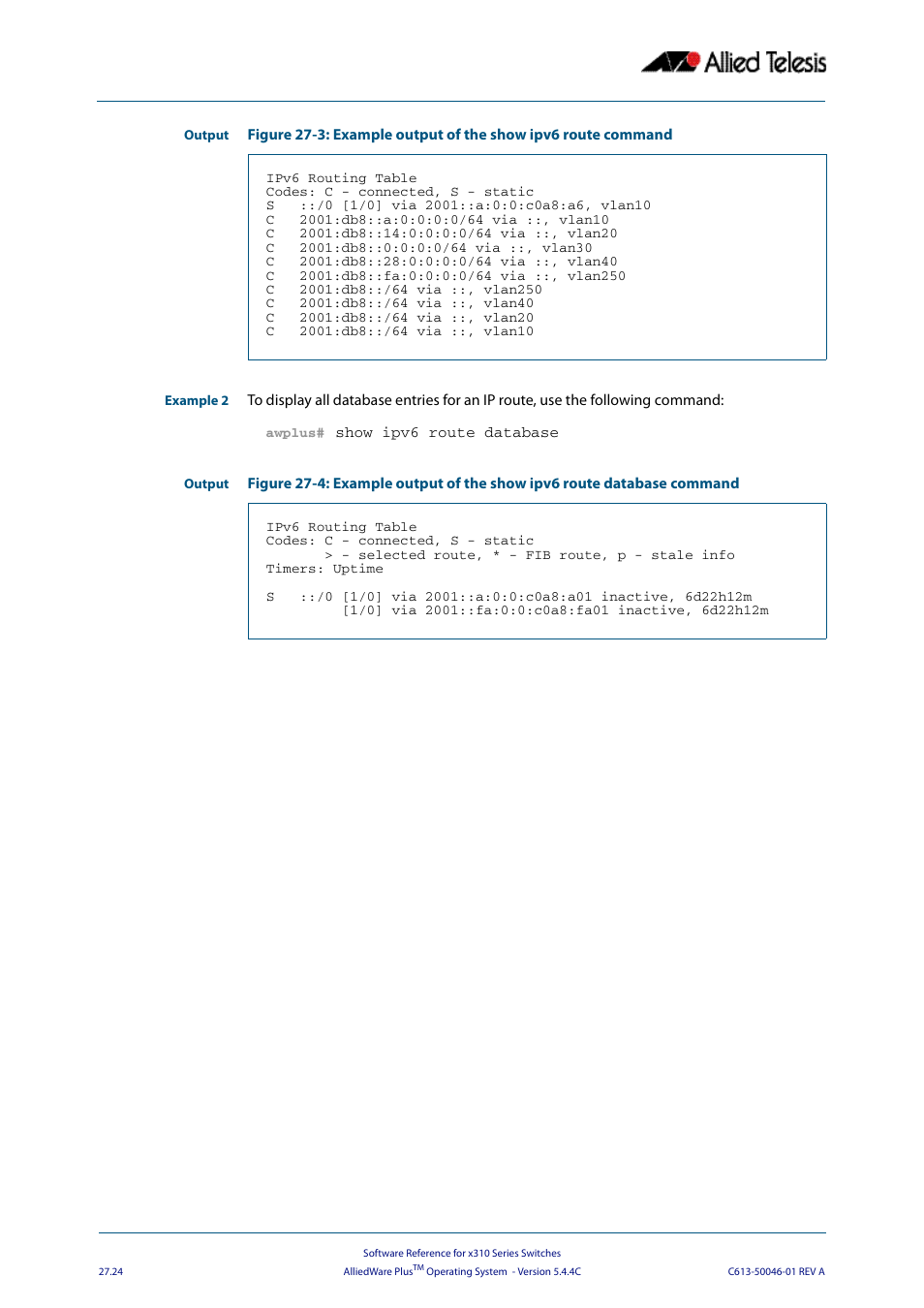 Allied Telesis AlliedWare Plus Operating System Version 5.4.4C (x310-26FT,x310-26FP,x310-50FT,x310-50FP) User Manual | Page 702 / 2220