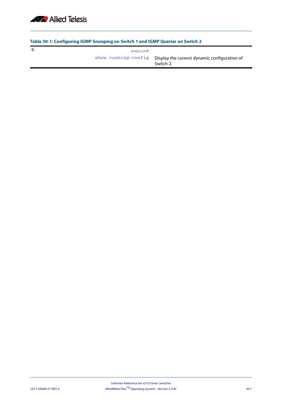 Allied Telesis AlliedWare Plus Operating System Version 5.4.4C (x310-26FT,x310-26FP,x310-50FT,x310-50FP) User Manual | Page 733 / 2220