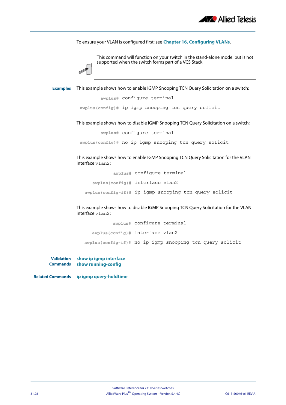 Allied Telesis AlliedWare Plus Operating System Version 5.4.4C (x310-26FT,x310-26FP,x310-50FT,x310-50FP) User Manual | Page 766 / 2220