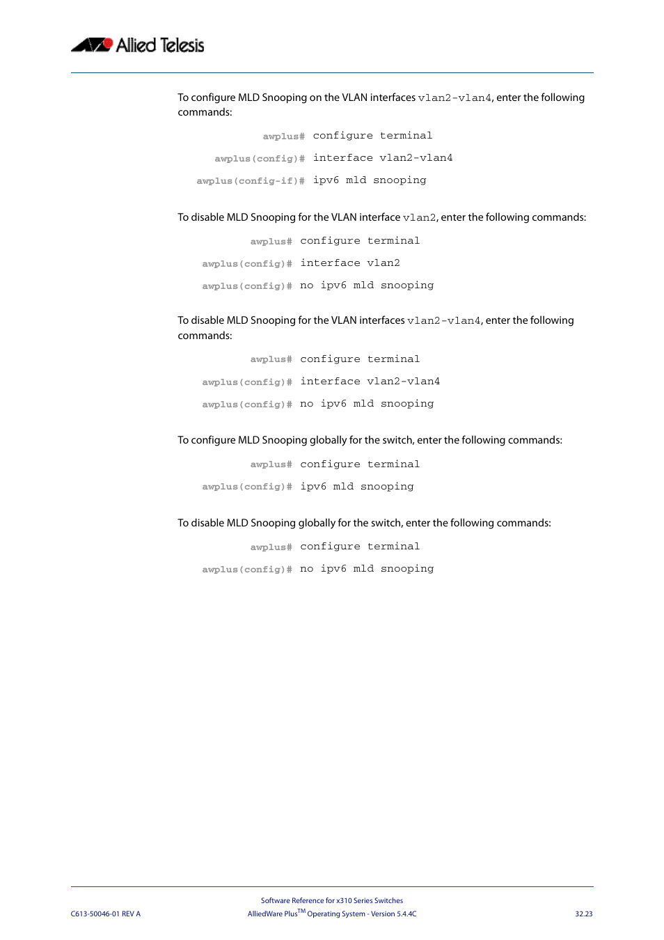 Allied Telesis AlliedWare Plus Operating System Version 5.4.4C (x310-26FT,x310-26FP,x310-50FT,x310-50FP) User Manual | Page 807 / 2220