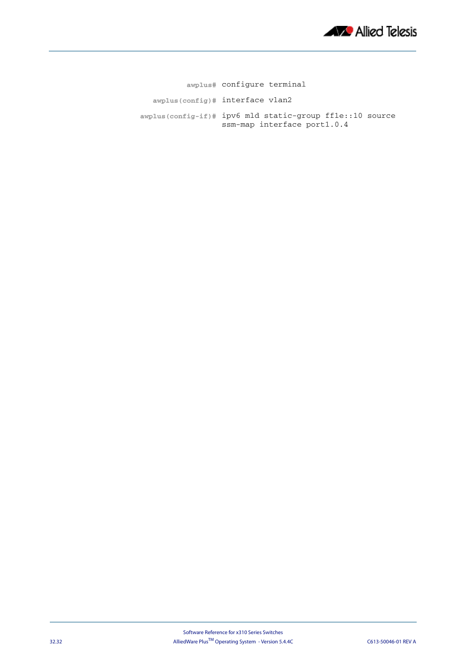 Allied Telesis AlliedWare Plus Operating System Version 5.4.4C (x310-26FT,x310-26FP,x310-50FT,x310-50FP) User Manual | Page 816 / 2220