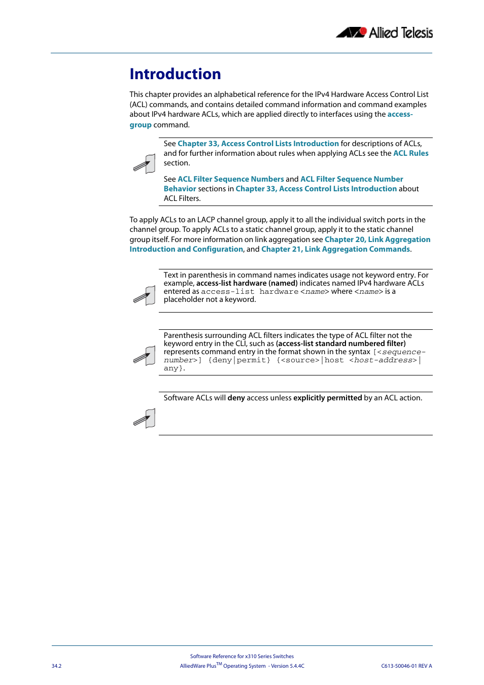 Introduction | Allied Telesis AlliedWare Plus Operating System Version 5.4.4C (x310-26FT,x310-26FP,x310-50FT,x310-50FP) User Manual | Page 848 / 2220