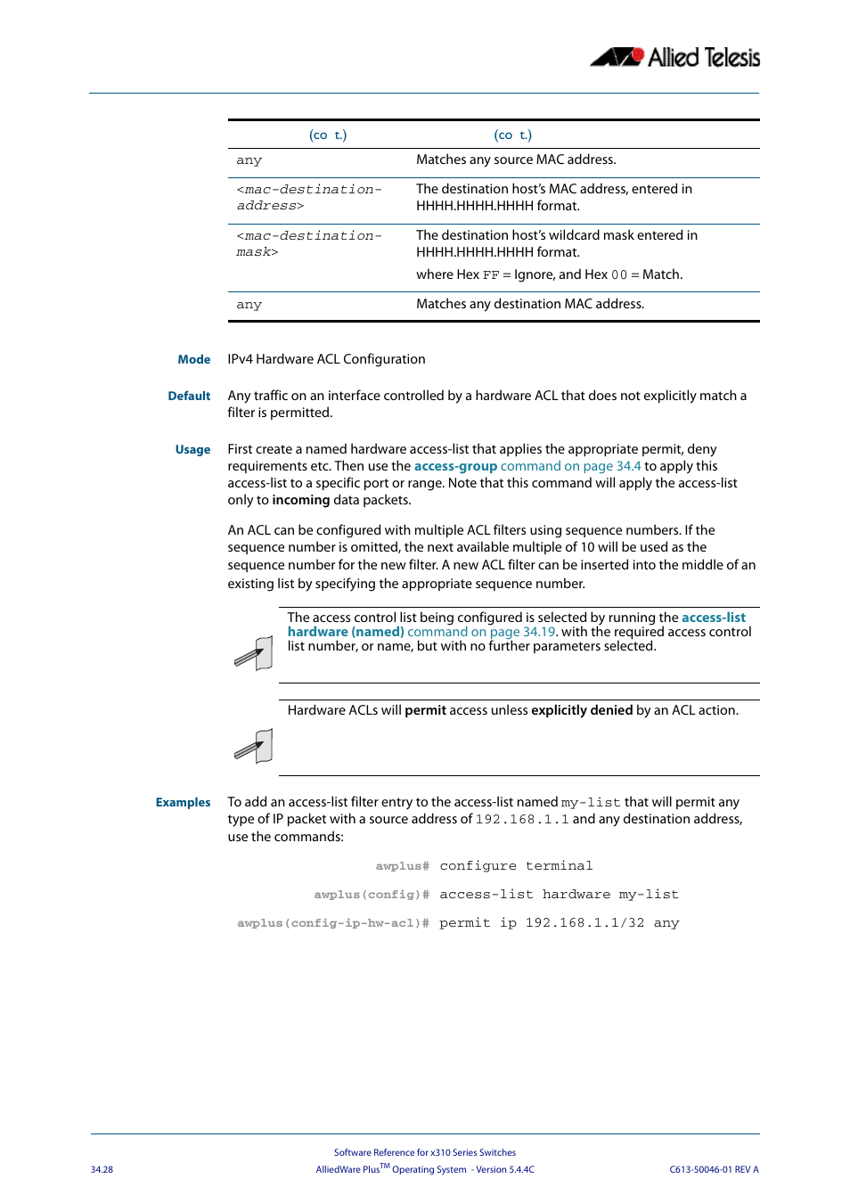 Allied Telesis AlliedWare Plus Operating System Version 5.4.4C (x310-26FT,x310-26FP,x310-50FT,x310-50FP) User Manual | Page 874 / 2220