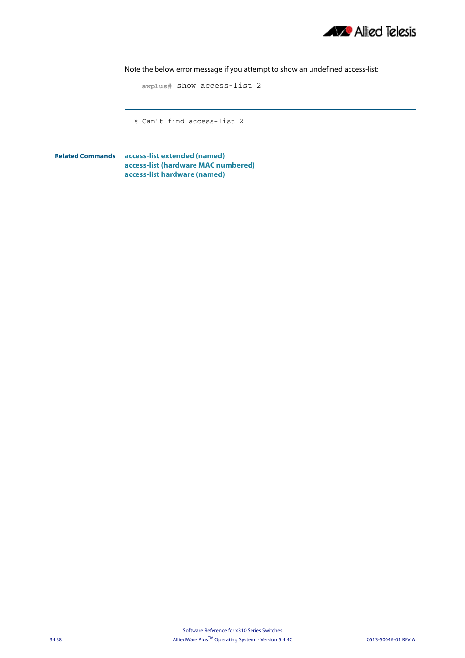 Allied Telesis AlliedWare Plus Operating System Version 5.4.4C (x310-26FT,x310-26FP,x310-50FT,x310-50FP) User Manual | Page 884 / 2220