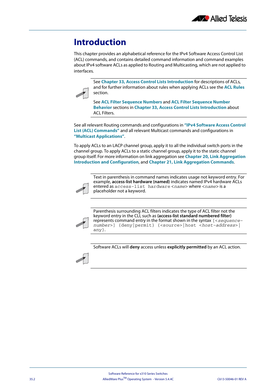 Introduction | Allied Telesis AlliedWare Plus Operating System Version 5.4.4C (x310-26FT,x310-26FP,x310-50FT,x310-50FP) User Manual | Page 888 / 2220