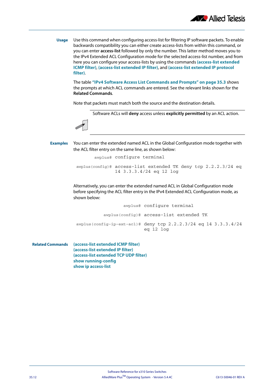 Allied Telesis AlliedWare Plus Operating System Version 5.4.4C (x310-26FT,x310-26FP,x310-50FT,x310-50FP) User Manual | Page 898 / 2220
