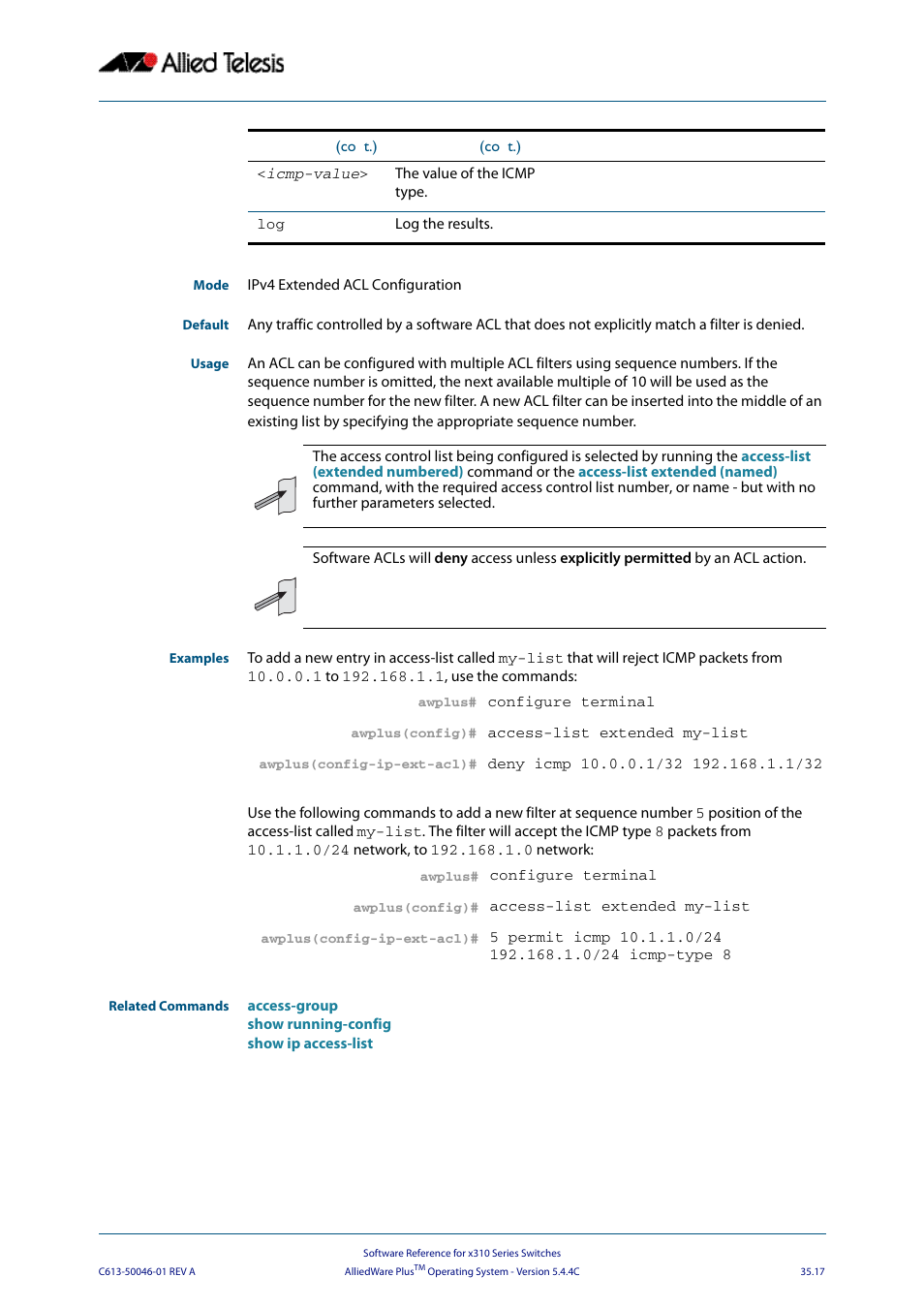 Allied Telesis AlliedWare Plus Operating System Version 5.4.4C (x310-26FT,x310-26FP,x310-50FT,x310-50FP) User Manual | Page 903 / 2220