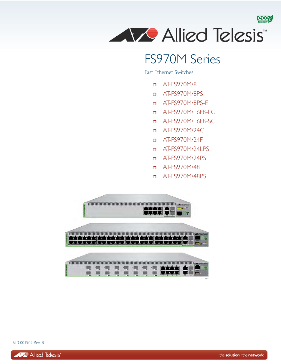 Allied Telesis FS970M Series User Manual | 106 pages