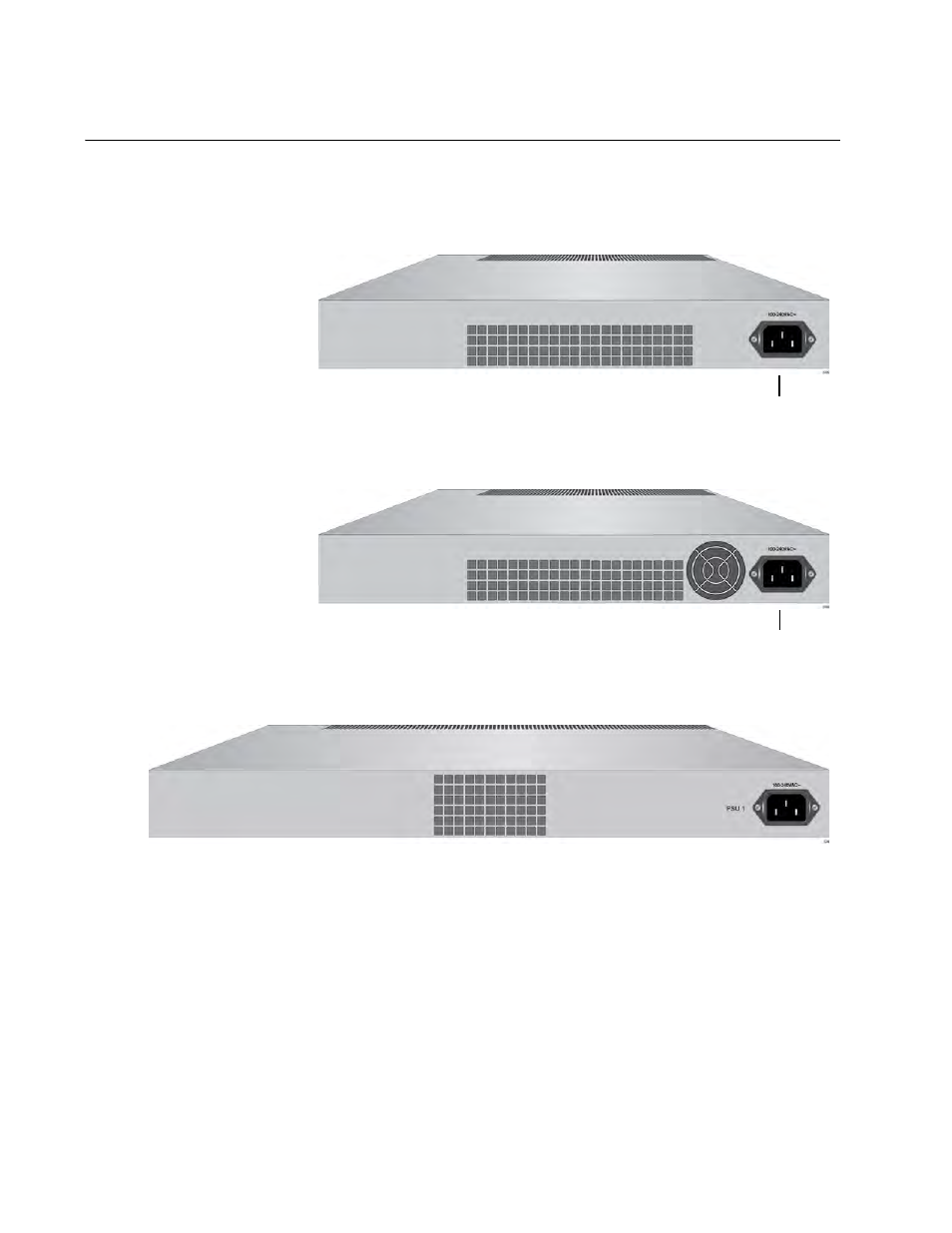 Back panels | Allied Telesis FS970M Series User Manual | Page 28 / 106