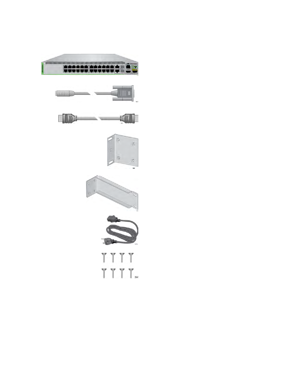 At-8100s/24c switch, Components of the at-8100s/24c switch | Allied Telesis 8100S Series User Manual | Page 67 / 116