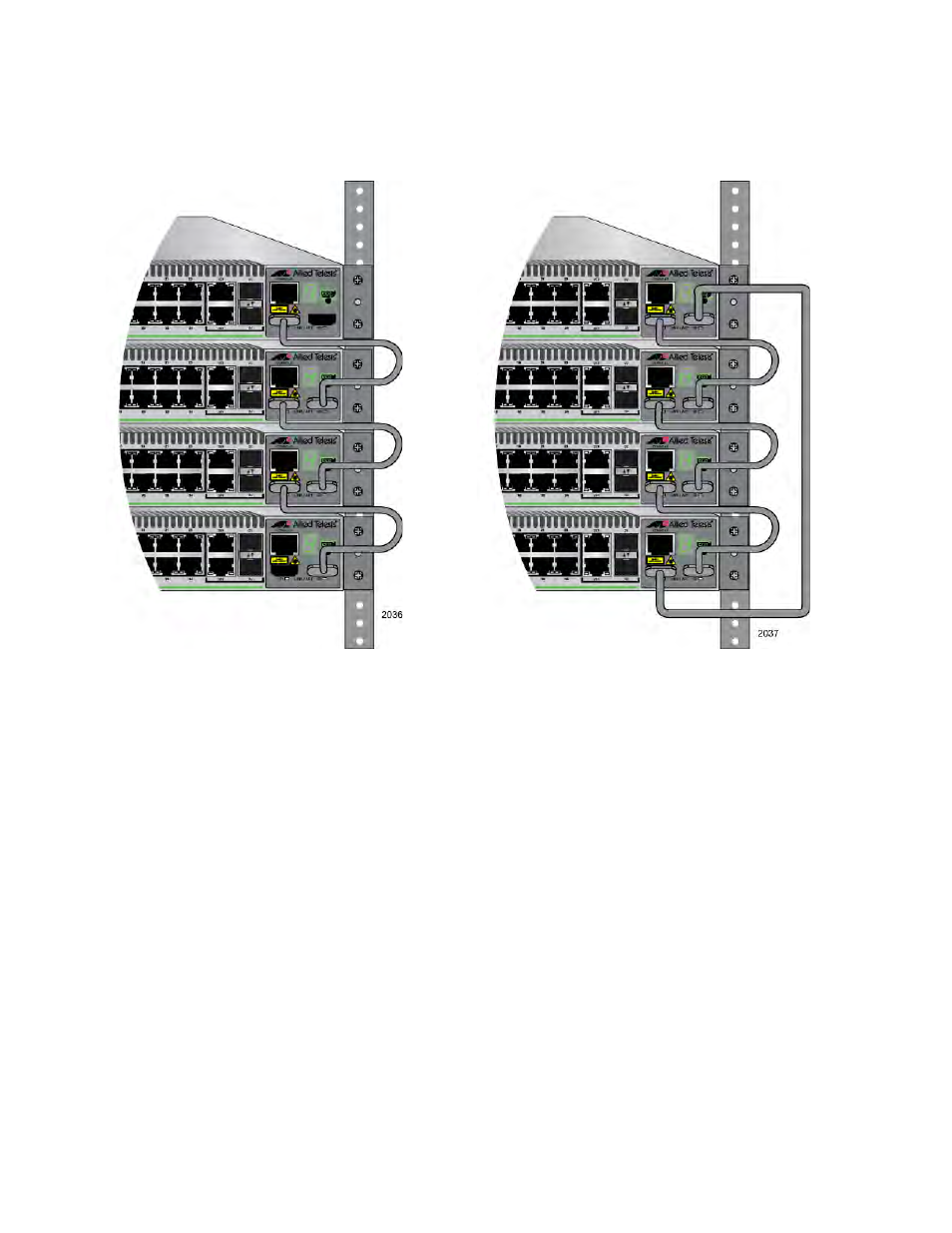 Duplex-chain and duplex-ring configurations | Allied Telesis 8100S Series User Manual | Page 56 / 140