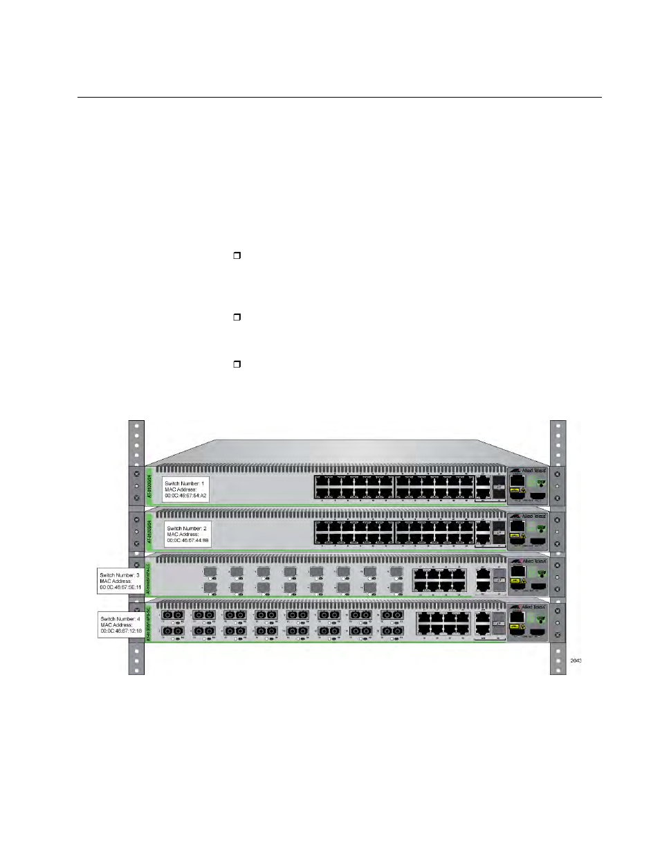 Labeling the switches, Labelling the switches | Allied Telesis 8100S Series User Manual | Page 77 / 140