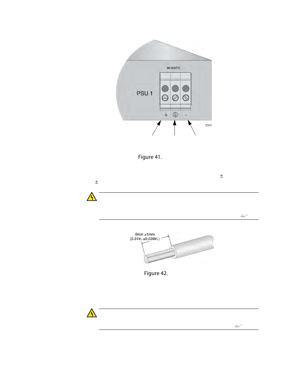 Dc terminal block, Stripped wire | Allied Telesis 8100S Series User Manual | Page 98 / 140