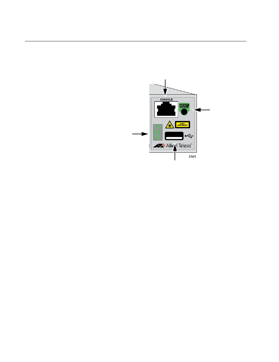 Management panel, Figure 6: x310 series management panel | Allied Telesis x310 Series User Manual | Page 22 / 116