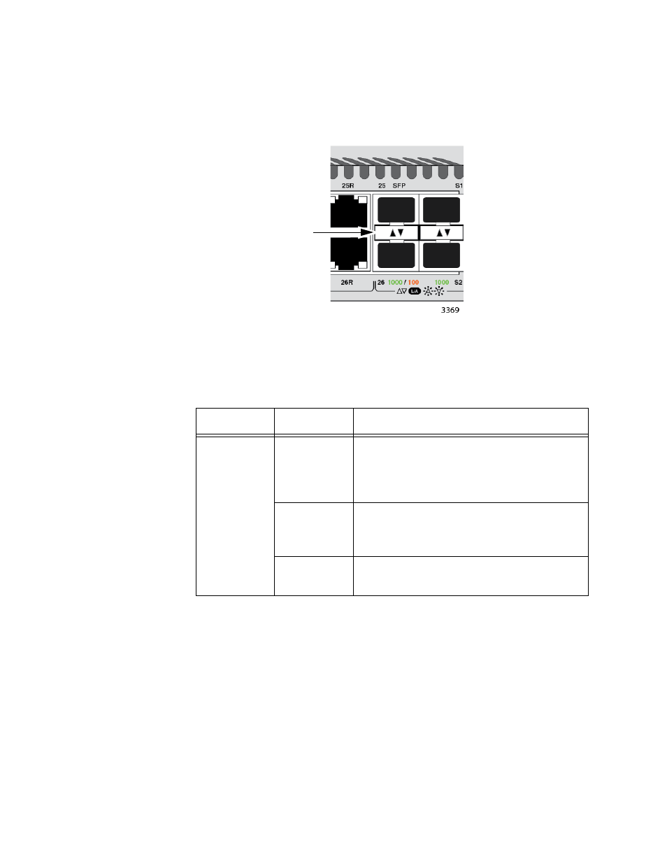 Leds for the sfp slots, Leds for the stacking slots, Leds for the sfp slots leds for the stacking slots | Figure 11: sfp slot leds, Table 8: sfp slot leds | Allied Telesis x310 Series User Manual | Page 40 / 116