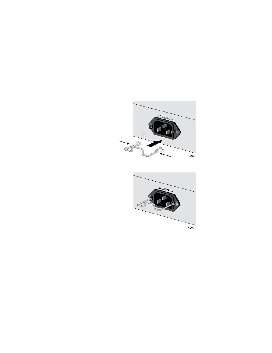 Powering on the switch, Figure 45: installing the retaining clip | Allied Telesis x310 Series User Manual | Page 94 / 116