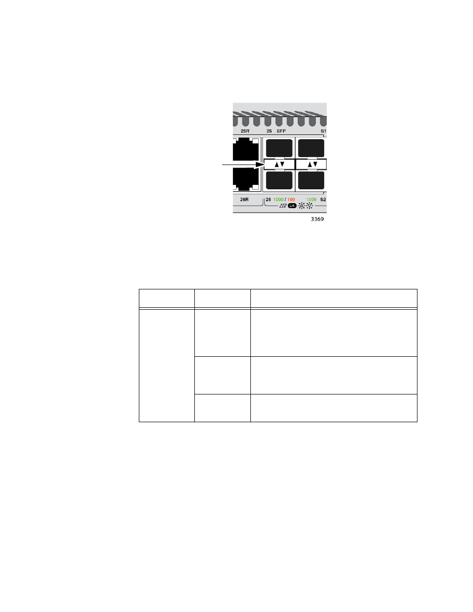 Leds for the sfp slots, Leds for the stacking slots, Leds for the sfp slots leds for the stacking slots | Figure 11: sfp slot leds, Table 8: sfp slot leds | Allied Telesis x310 Series User Manual | Page 40 / 120