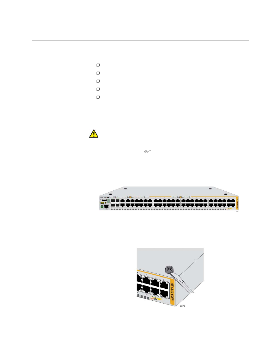 Installing the switch in an equipment rack | Allied Telesis x310 Series User Manual | Page 71 / 120