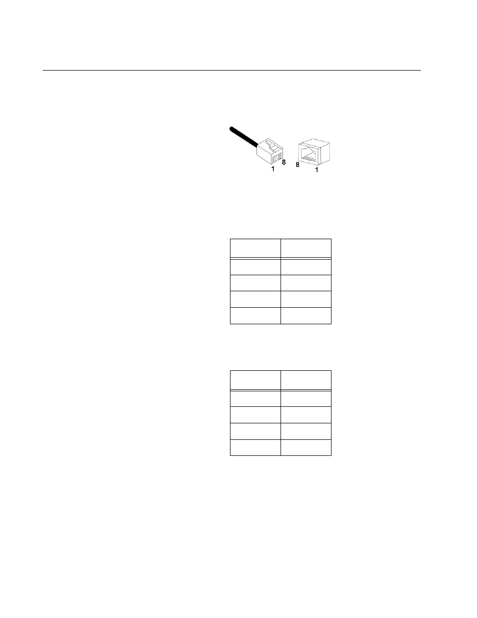 Connectors and port pinouts, Rj-45 connector and port pin layout, Mdi pin signals (10base-t or 100base-tx) | Mdi-x pin signals (10base-t or 100base-tx) | Allied Telesis AT-GS950/48 User Manual | Page 50 / 52