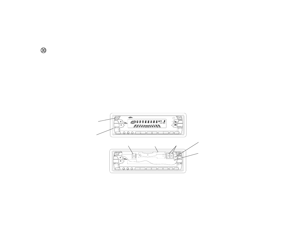 Sub. w, Fast forward/ reverse buttons panel release button | Audiovox Prestige P-49 User Manual | Page 8 / 16