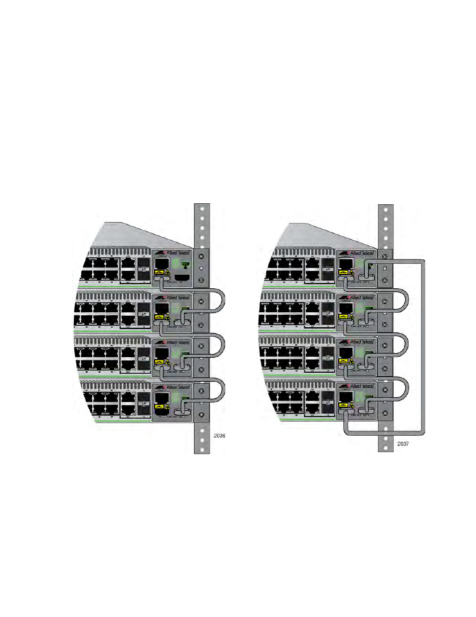 Duplex-chain and duplex-ring configurations | Allied Telesis AT-8100 Series User Manual | Page 399 / 1962