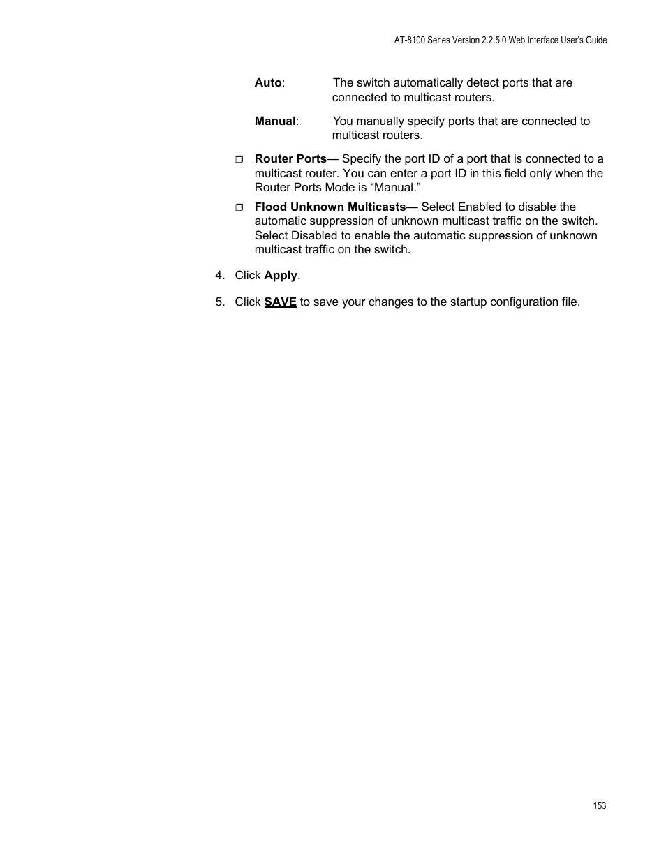 Allied Telesis AT-8100 Series User Manual | Page 153 / 330