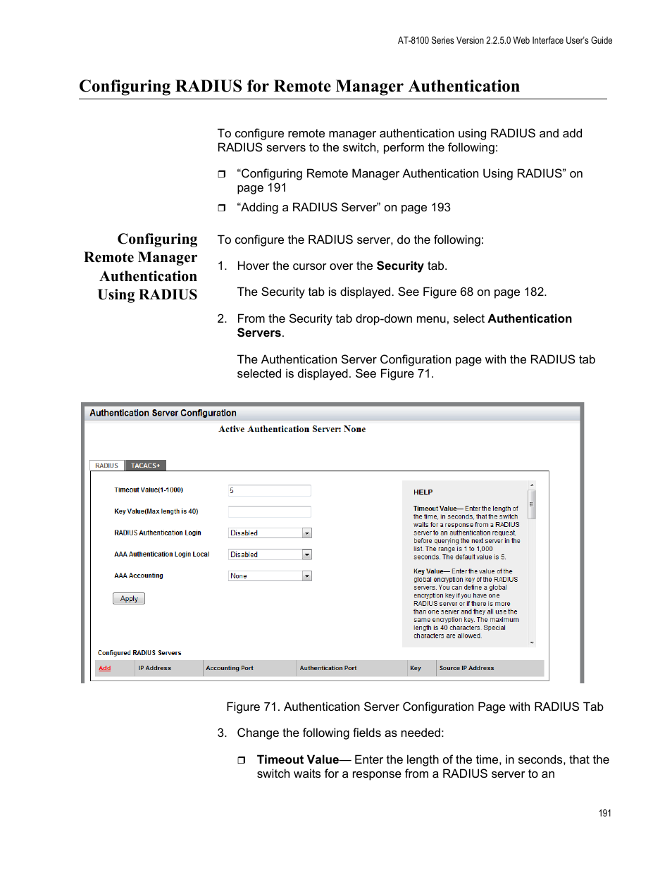 Allied Telesis AT-8100 Series User Manual | Page 191 / 330