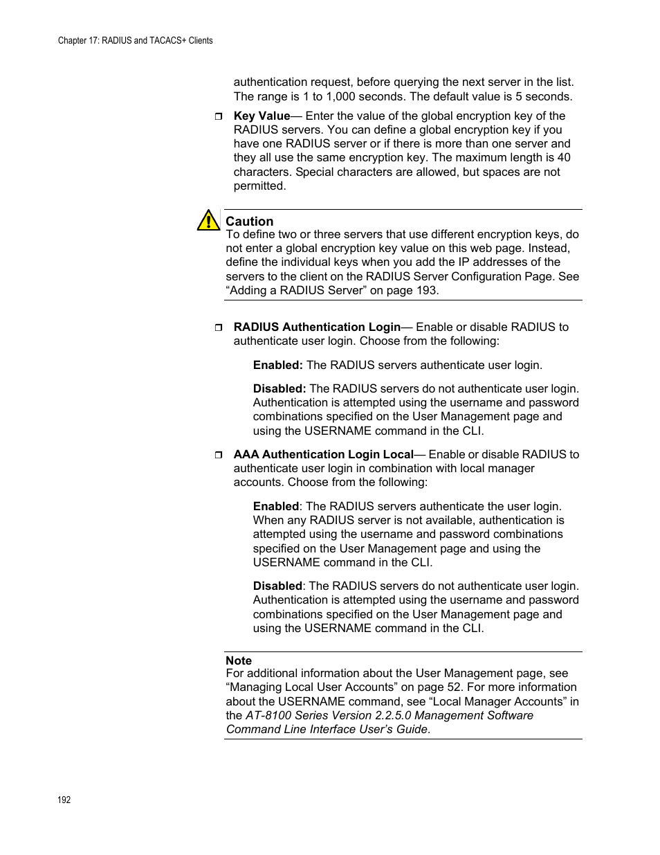 Allied Telesis AT-8100 Series User Manual | Page 192 / 330