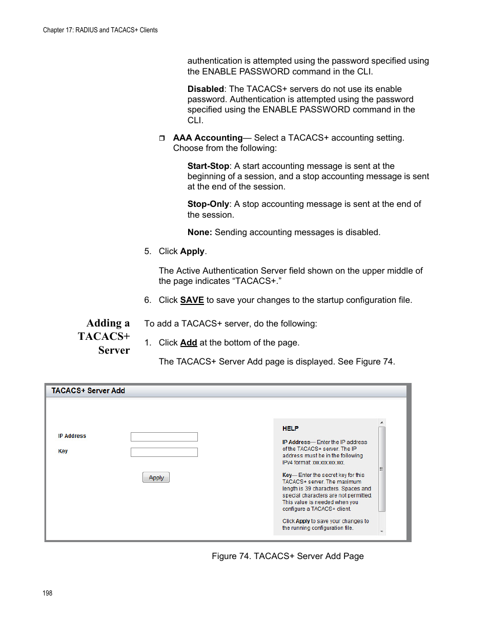 Adding a tacacs+ server | Allied Telesis AT-8100 Series User Manual | Page 198 / 330