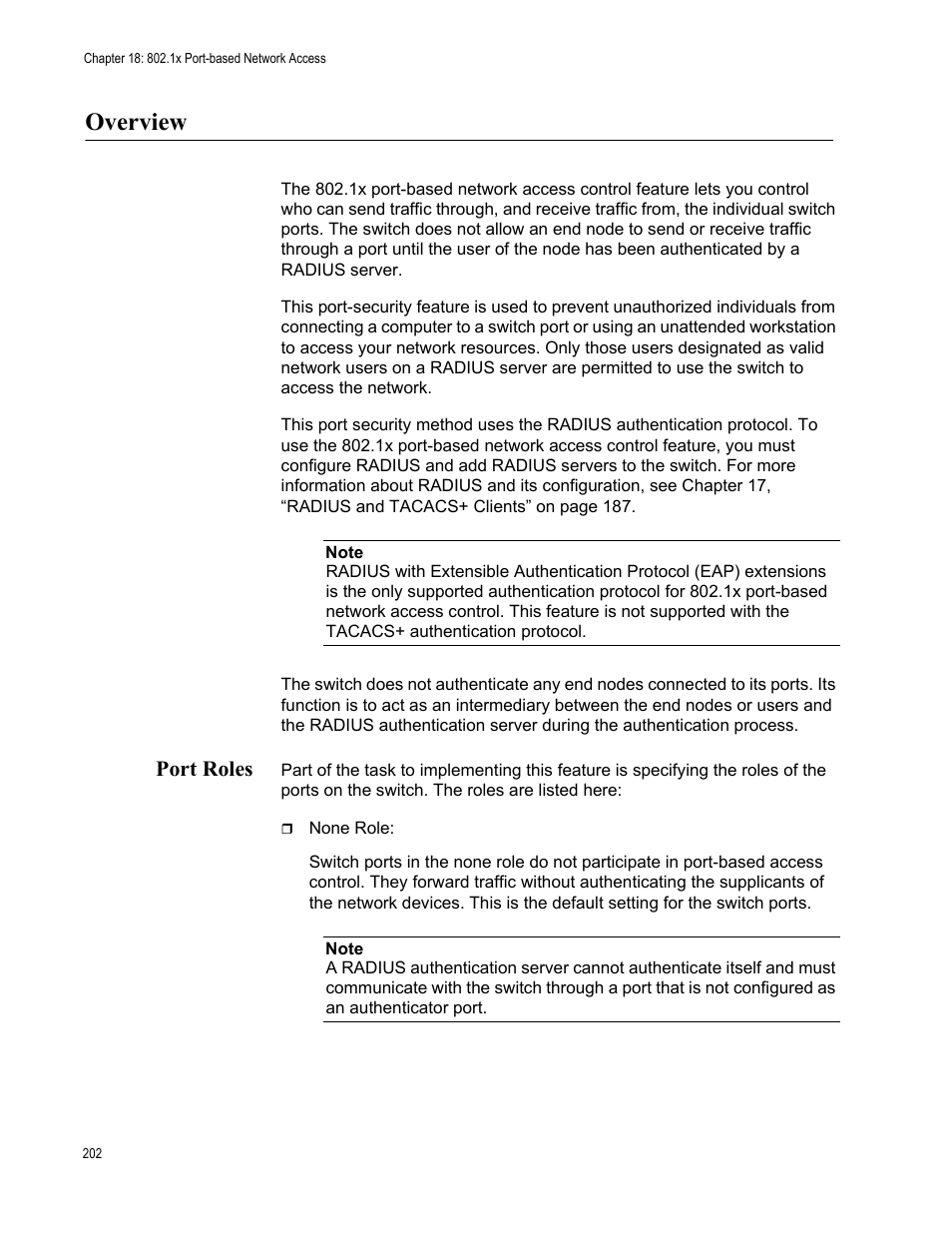 Overview, Port roles | Allied Telesis AT-8100 Series User Manual | Page 202 / 330