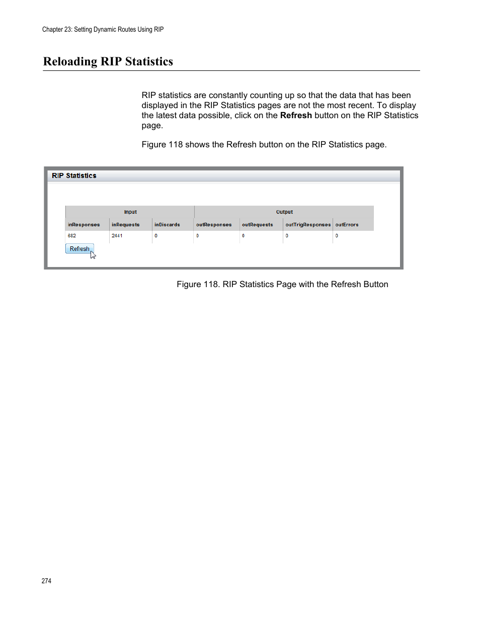Reloading rip statistics | Allied Telesis AT-8100 Series User Manual | Page 274 / 330