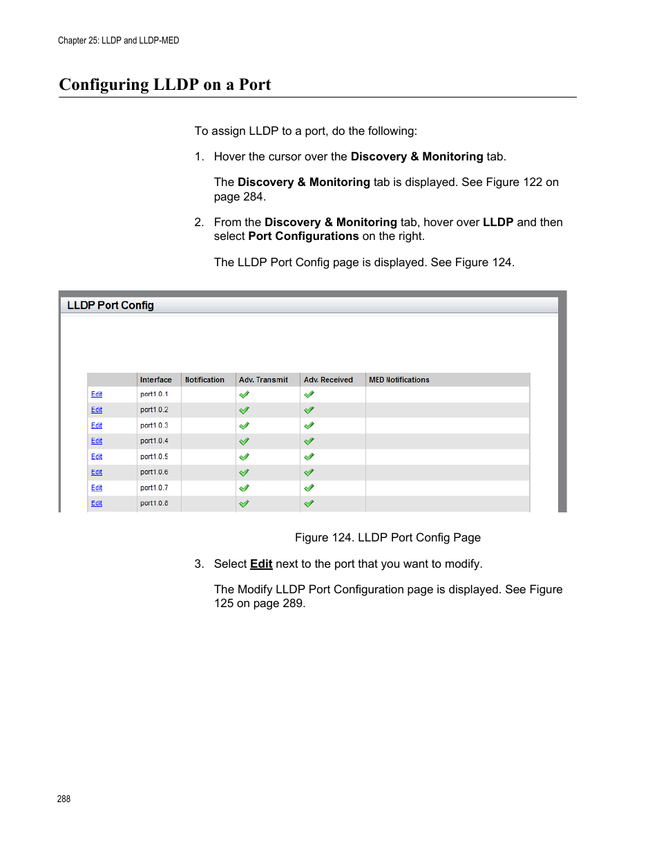 Configuring lldp on a port | Allied Telesis AT-8100 Series User Manual | Page 288 / 330