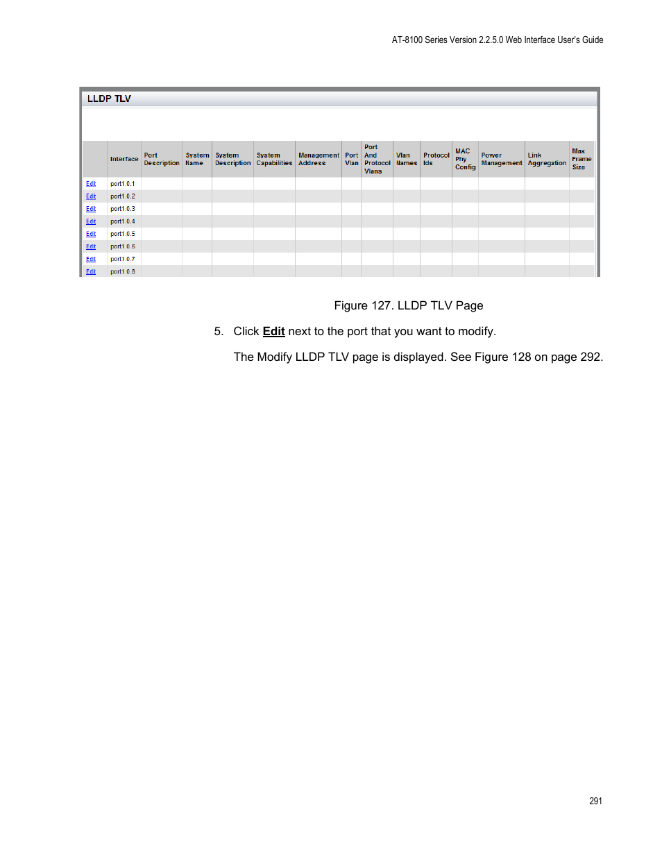 Allied Telesis AT-8100 Series User Manual | Page 291 / 330