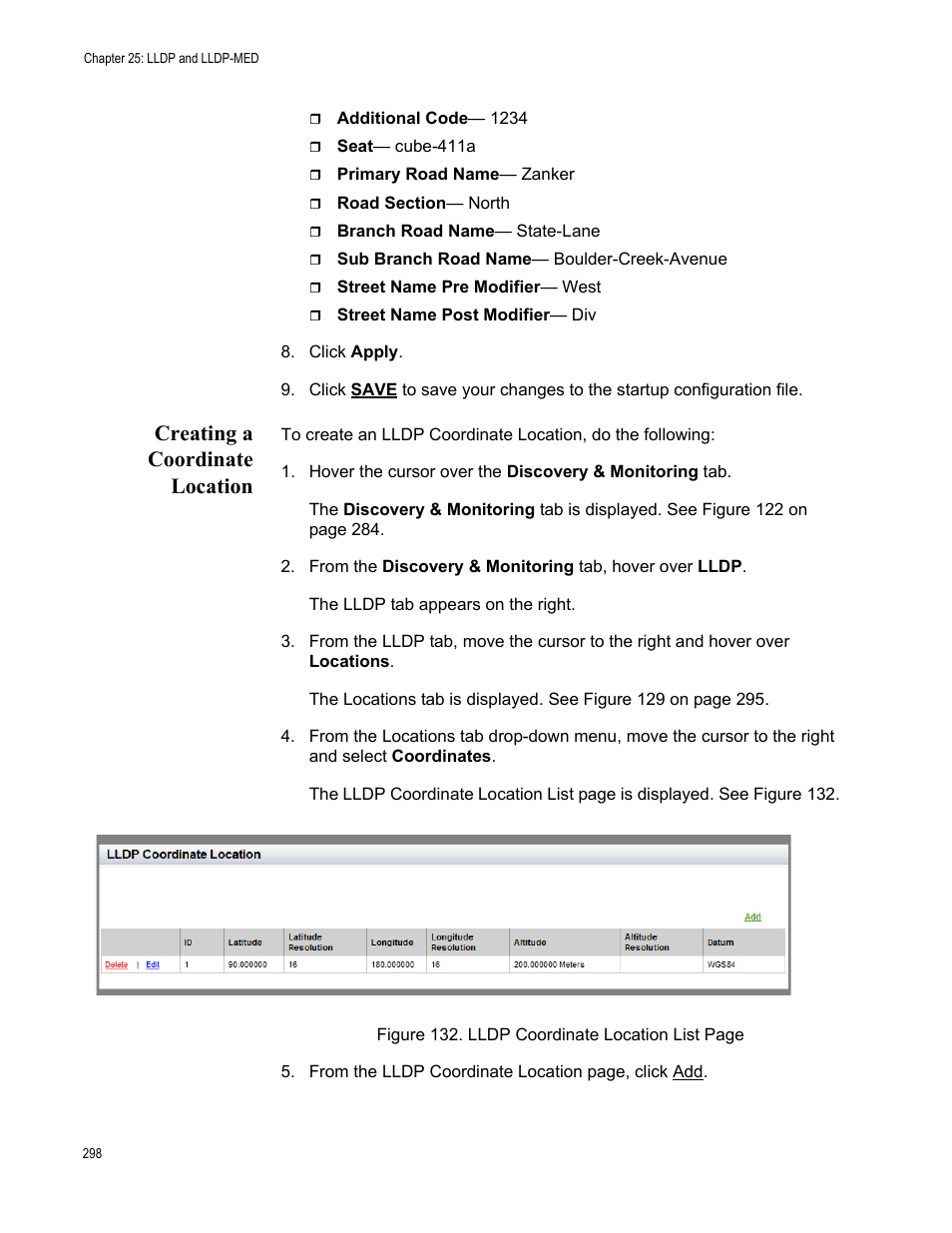 Creating a coordinate location | Allied Telesis AT-8100 Series User Manual | Page 298 / 330