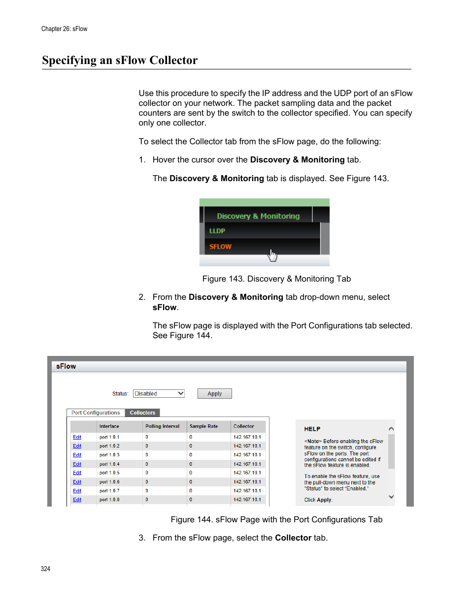 Specifying an sflow collector | Allied Telesis AT-8100 Series User Manual | Page 324 / 330